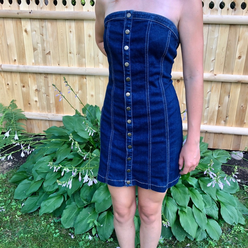 Button Up Denim Dress